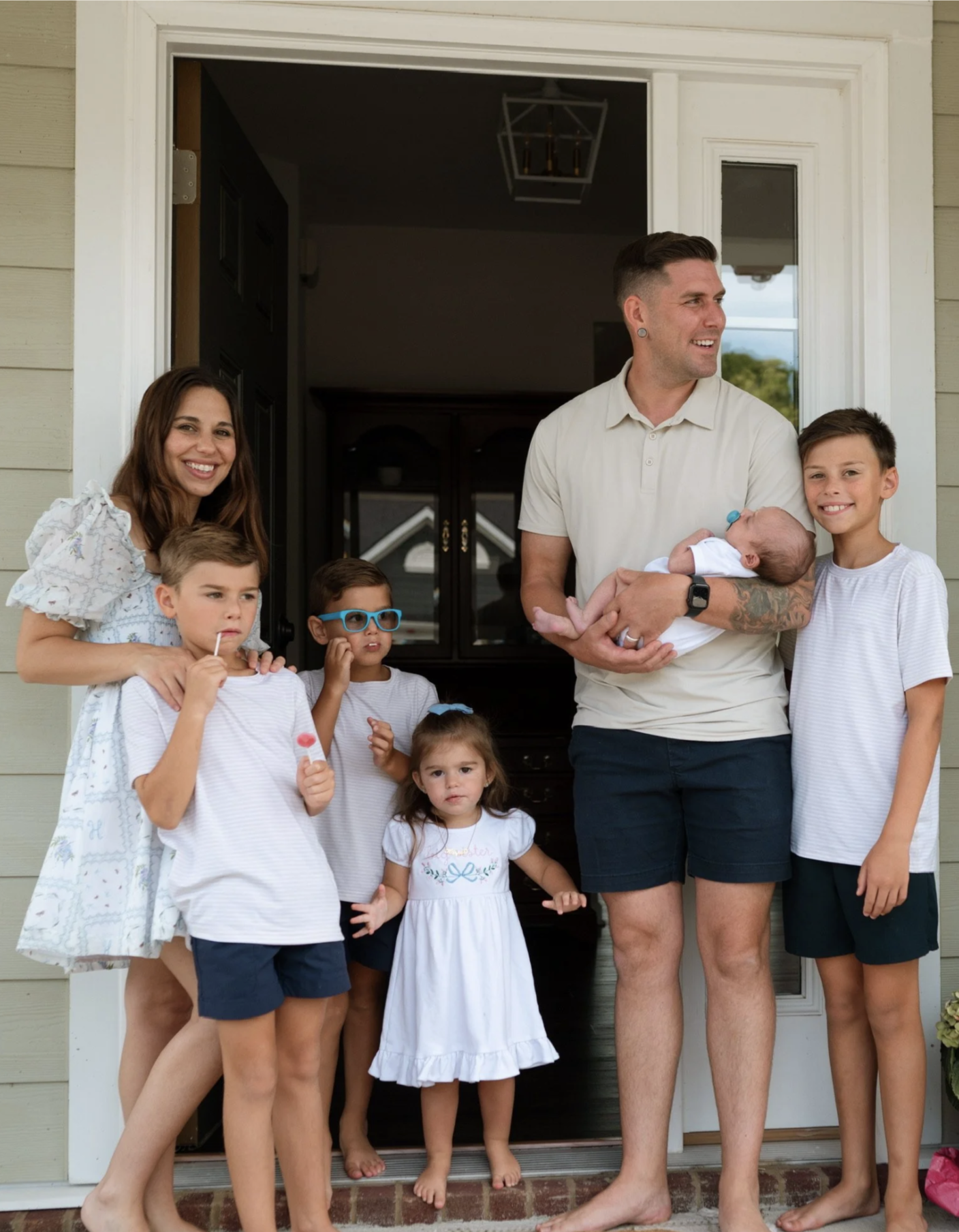 Rachel and Andy with their family